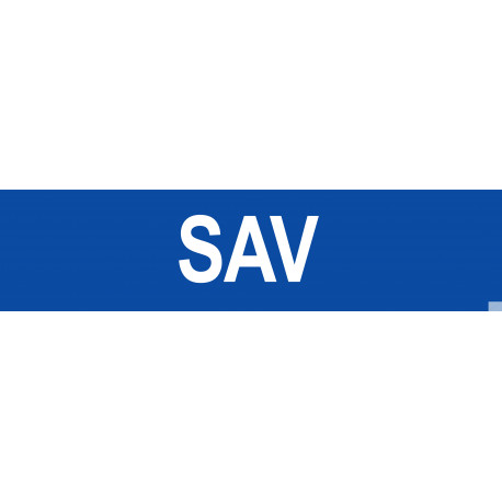 local SAV bleu - 15x3.5cm - Sticker/autocollant