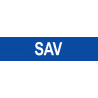 local SAV bleu - 15x3.5cm - Sticker/autocollant