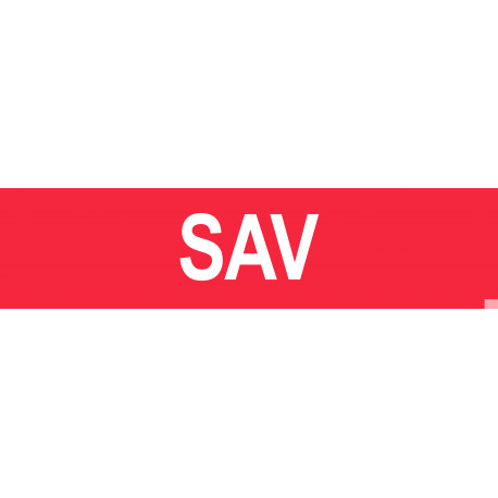 local SAV rouge - 15x13.5cm - Sticker/autocollant