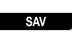 local SAV noir - 15x3.5cm - Sticker/autocollant