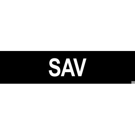 local SAV noir - 15x3.5cm - Sticker/autocollant