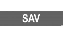 local SAV gris - 15x3.5cm - Sticker/autocollant