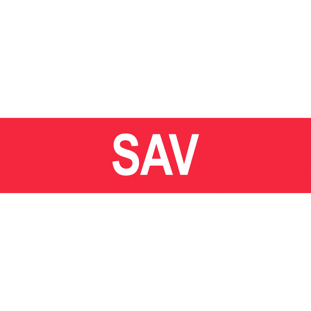 local SAV rouge - 29x7cm - Sticker/autocollant