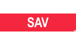 local SAV rouge - 29x7cm - Sticker/autocollant