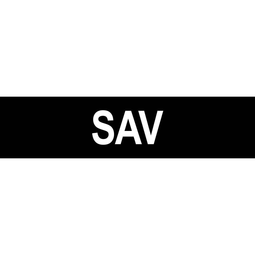 local SAV noir - 29x7cm - Sticker/autocollant