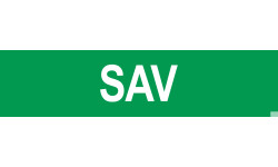 local SAV vert - 15x3.5cm - Sticker/autocollant