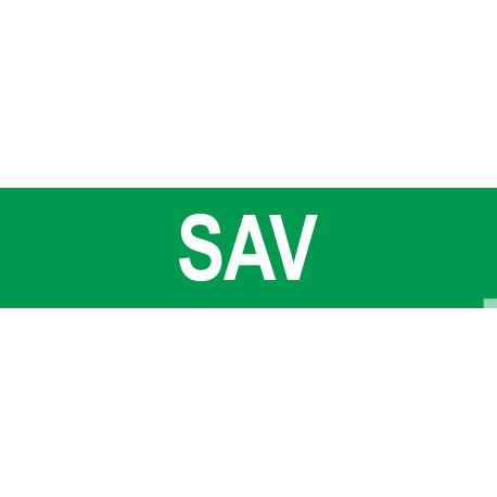 local SAV vert - 15x3.5cm - Sticker/autocollant