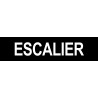 Local escalier - Fond noir - 15x3.5cm - Sticker/autocollant