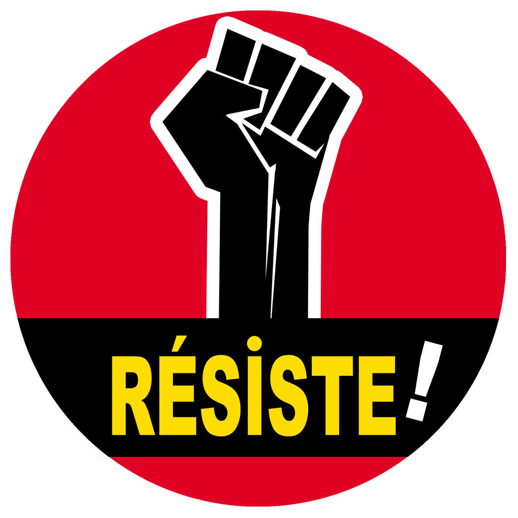 résiste poing levé - 10cm - Sticker/autocollant