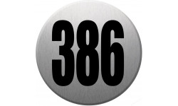 numéroderue386 gris brossé - 10cm - Sticker/autocollant