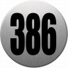 numéroderue386 gris brossé - 10cm - Sticker/autocollant