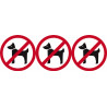 Sticker / autocollant : pictogramme Animaux interdits - 3x10cm