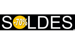 solde design 70% - 21x4,4cm - Sticker/autocollant