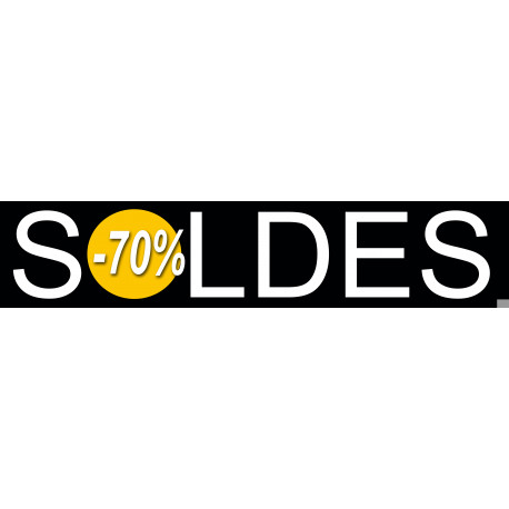 solde design 70% - 21x4,4cm - Sticker/autocollant