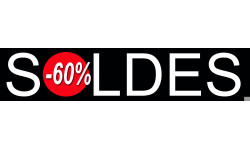 solde design 60% - 21x4,4cm - Sticker/autocollant