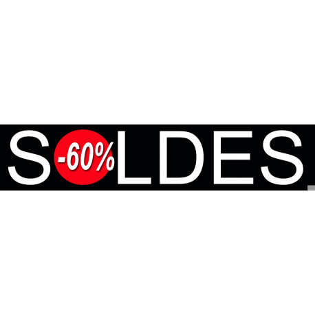 solde design 60% - 21x4,4cm - Sticker/autocollant