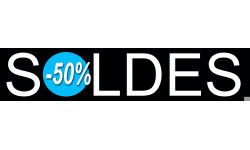 solde design 50% - 21x4,4cm - Sticker/autocollant