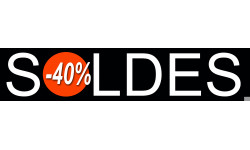 solde design 40% - 21x4,4cm - Sticker/autocollant