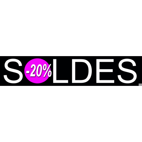 solde design 20% - 21x4,4cm - Sticker/autocollant