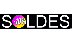 solde design 10% - 21x4,4cm - Sticker/autocollant