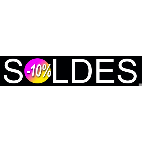 solde design 10% - 21x4,4cm - Sticker/autocollant