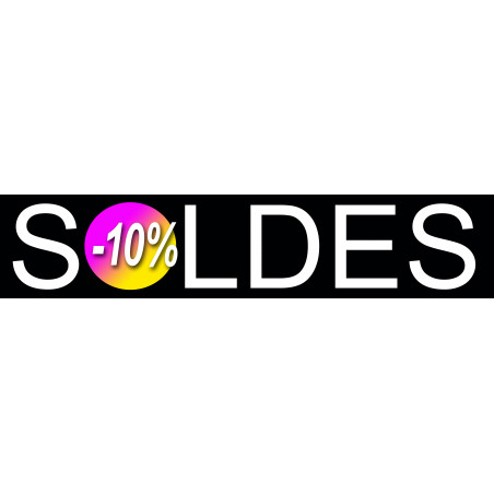 solde design 10% - 21x4,4cm - Sticker/autocollant