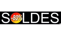 solde design 80% - 21x4,4cm - Sticker/autocollant