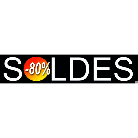 solde design 80% - 21x4,4cm - Sticker/autocollant