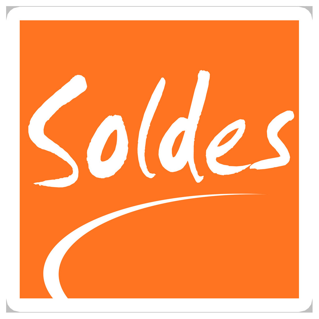 solde Carré Orangé - 15cm - Sticker/autocollant