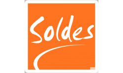 solde Carré Orangé - 15cm - Sticker/autocollant