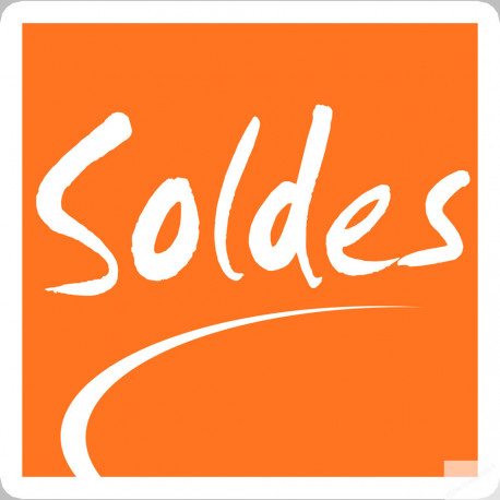 solde Carré Orangé - 15cm - Sticker/autocollant