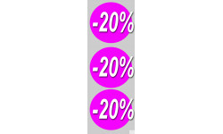 Stickers / autocollants Ronds 20% 3