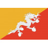 Drapeau Bhutan - 15x10cm - Sticker/autocollant