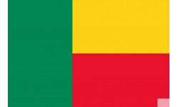 Drapeau Bénin - 19.5x13cm - Sticker/autocollant