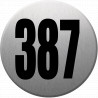 numéroderue387 gris brossé - 10cm - Sticker/autocollant