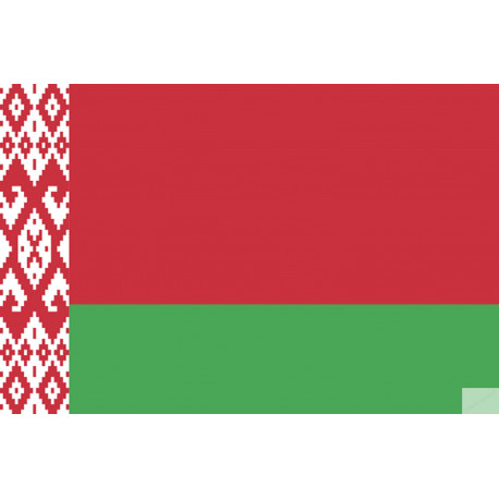 Drapeau Biélorussie - 5x3.3cm - Sticker/autocollant