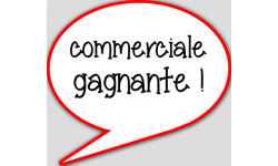 commerciale gagnante - 10x9cm - sticker/autocollant