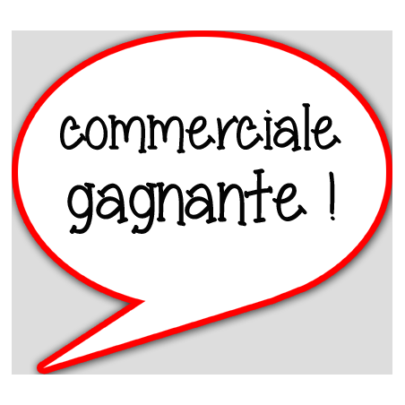 commerciale gagnante - 10x9cm - sticker/autocollant