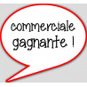 commerciale gagnante - 10x9cm - sticker/autocollant