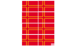 drapeau officiel Normand - 8 stickers - 9.5 x 6.3 cm - Sticker/autocollant