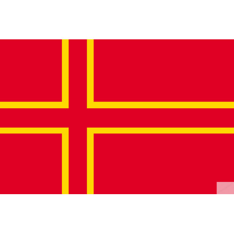 drapeau officiel Normand - 1 autocollant 5X3.3cm - Sticker/autocollant