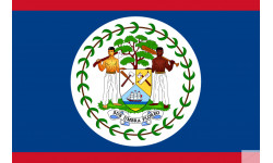 Drapeau Belize - 15x10cm - Sticker/autocollant