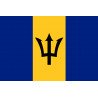 Drapeau Barbade - 15x10 cm - Sticker/autocollant