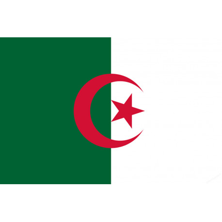 Drapeau Algérie - 15x10cm - Sticker/autocollant