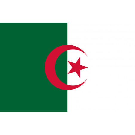 Drapeau Algérie - 5x3.3cm - Sticker/autocollant