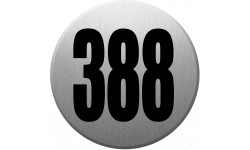numéroderue388 gris brossé - 10cm - Sticker/autocollant