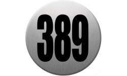 numéroderue389 gris brossé - 10cm - Sticker/autocollant