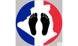 sticker / autocollant : Pieds noirs carte Franco Algérienne - 20cm - Sticker/autocollant