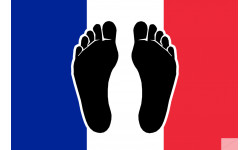 Pieds noirs drapeau Français - 5x3.3cm - Sticker/autocollant