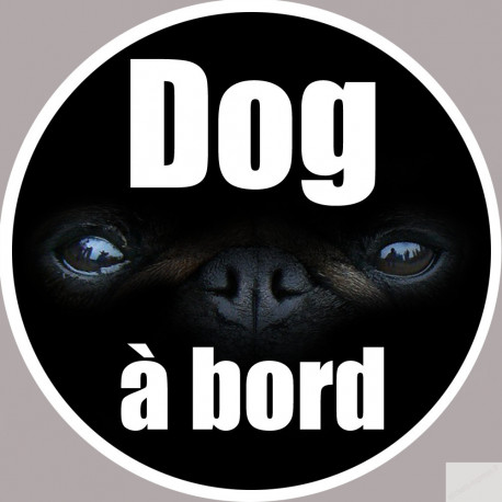 dog à bord - 10cm - Sticker/autocollant